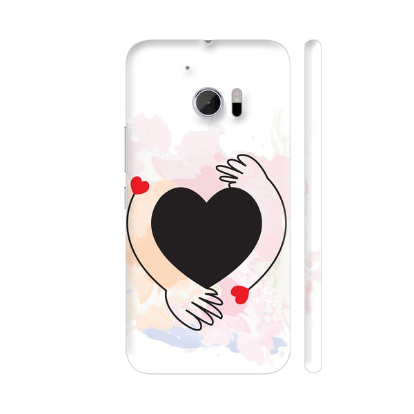 Two Hands Holding A Heart HTC 10 / 10 Lifestyle Cover| Artist: Designer Chennai