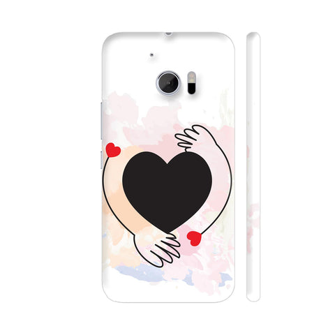 Two Hands Holding A Heart HTC 10 / 10 Lifestyle Cover| Artist: Designer Chennai
