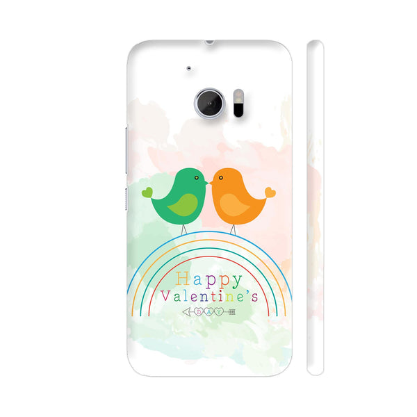 Two Love Birds On Rainbow HTC 10 / 10 Lifestyle Cover| Artist: Designer Chennai