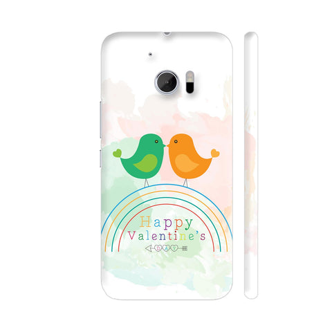 Two Love Birds On Rainbow HTC 10 / 10 Lifestyle Cover| Artist: Designer Chennai