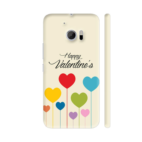 Valentines Day And Colorful Hearts HTC 10 / 10 Lifestyle Cover| Artist: Designer Chennai