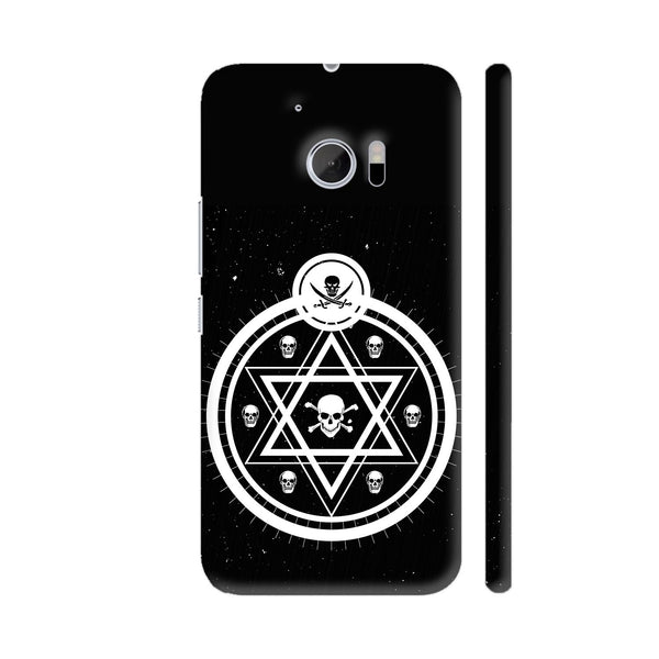 Victorian Astrology Skull On Black HTC 10 / 10 Lifestyle Cover| Artist: Designer Chennai