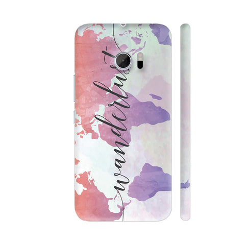 Wanderlust Travel World Map HTC 10 / 10 Lifestyle Cover| Artist: Adeela Abdul Razak