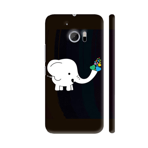 White Elephant With Colorful Hearts HTC 10 / 10 Lifestyle Cover| Artist: Designer Chennai