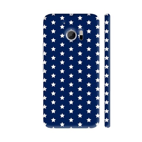 White Stars On Blue HTC 10 / 10 Lifestyle Cover| Artist: Abhinav
