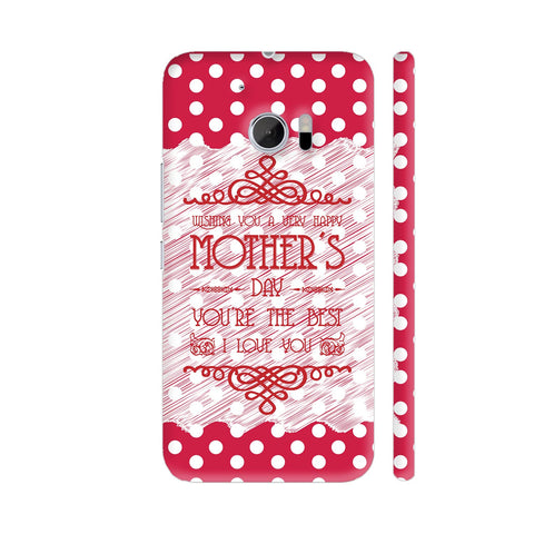 Wishing You A Happy Mother's Day On Red Polka Dots HTC 10 / 10 Lifestyle Cover| Artist: Designer Chennai