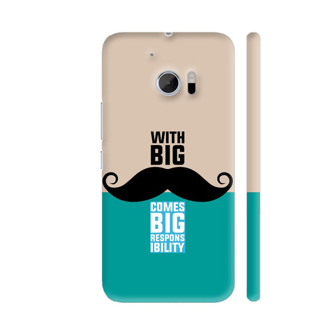 With Big Moustache Comes Big Responsibility In Green HTC 10 / 10 Lifestyle Cover| Artist: Designer Chennai