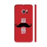 With Big Moustache Comes Big Responsibility In Red HTC 10 / 10 Lifestyle Cover| Artist: Designer Chennai