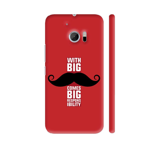 With Big Moustache Comes Big Responsibility In Red HTC 10 / 10 Lifestyle Cover| Artist: Designer Chennai