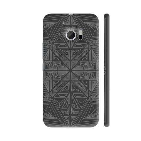 X Lines Web On Black HTC 10 / 10 Lifestyle Cover| Artist: Sourabh Tiwari