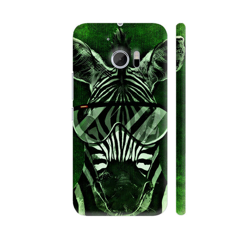 Zebra Hipster Stylish HTC 10 / 10 Lifestyle Cover| Artist: WonderfulDreamPicture