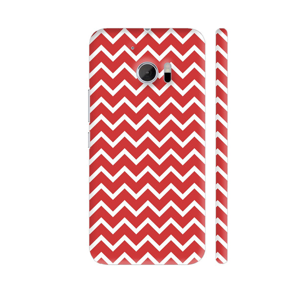 Zigzag Red HTC 10 / 10 Lifestyle Cover| Artist: Abhinav